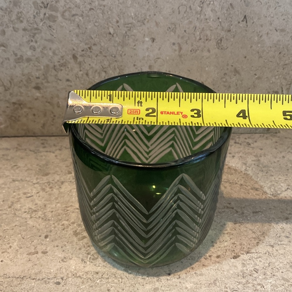 (2) Crate&Barrel Etched Glass Candle Holders. Set of 2. - Picture 8 of 8